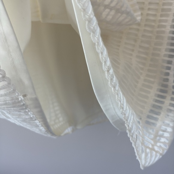 Maeve Anthropologie Cream Overlay Weave Dress Short Sleeve Size M - Picture 13 of 14